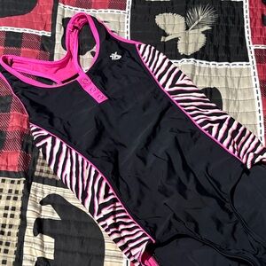 ZeroXposur Kids Swim One Piece - Black and Pink